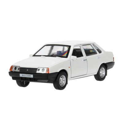 купить Машинка металлическая инерционная Технопарк ВАЗ-21099 "СПУТНИК" 13,1 см, белая