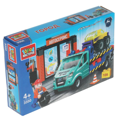 купить Город мастеров Конструктор автосервис с газелью (109 деталей), 3350-KK