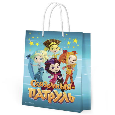 купить Пакет подарочный ND PLAY Сказочный патруль (бирюзовый) , 335*406*155 мм