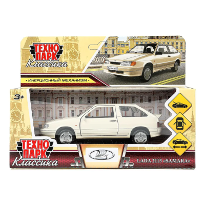 купить Машинка металлическая инерционная Технопарк ВАЗ-2113 12 см. бежевая