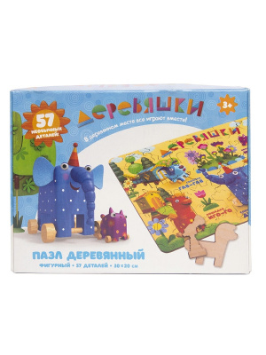 купить Деревяшки, Пазл фигурный деревянный 30x20 см, 21WPZ06