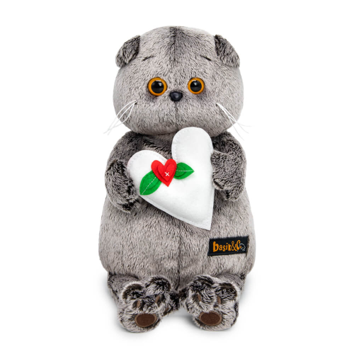 купить Мягкая игрушка Budi Basa Кот Басик с весенним сердцем