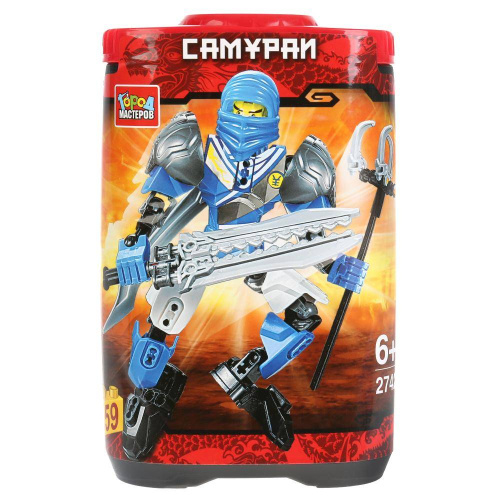 купить Город мастеров, Конструктор Самурай в банке (59 деталей), 2742-ZH