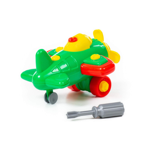 купить Полесье, Конструктор-транспорт "Самолёт" (19 элементов) (в пакете), 77110