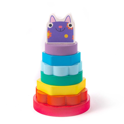 купить Деревяшки, Пирамидка деревянная "Кошечка Мяу", 21WPR02C