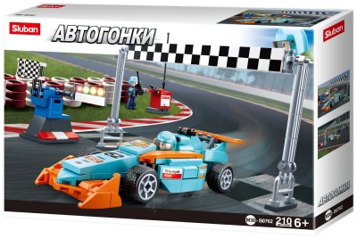 купить Конструктор SLUBAN Автогонки Гоночный болид и часть гоночного трека M38-B0762