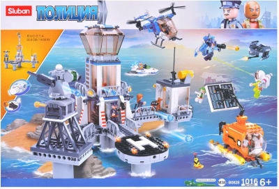 купить Конструктор SLUBAN Полицейский участок 1016деталей M38-B0828