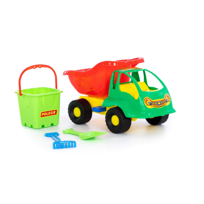 купить Набор №56: "Муравей", автомобиль-самосвал, ведро-крепость, лопатка малая №3, грабельки  малые №3
