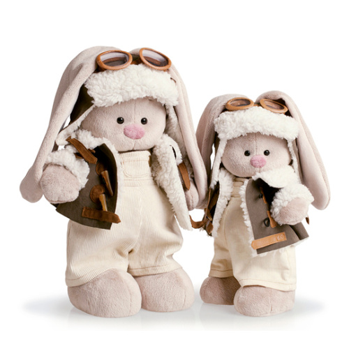 купить Мягкая игрушка Basik&Co Зайка Ми в куртке-пилот (большой)