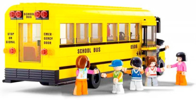 купить Sluban, Конструктор, серия Город -  Школьный автобус (382 дет.), M38-B0506