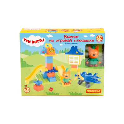 купить Конструктор Полесье "Макси" - "Три кота. Компот на игровой площадке", 36 эл.