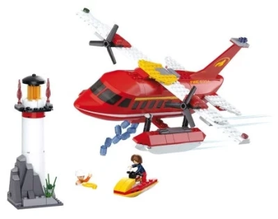 купить Конструктор Пожарный самолет, Sluban, серия Пожарная бригада, M38-B0629