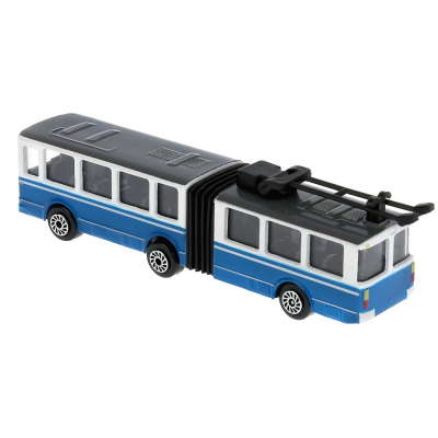 купить Игрушка "Троллейбус с резинкой" металлическая 12 см Технопарк