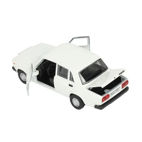 купить Машинка металлическая инерционная Технопарк ВАЗ-2107, 12 см,  белая