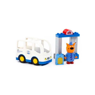 купить Конструктор Полесье "Макси" - "Три кота. Папа и автобус", 12 эл.