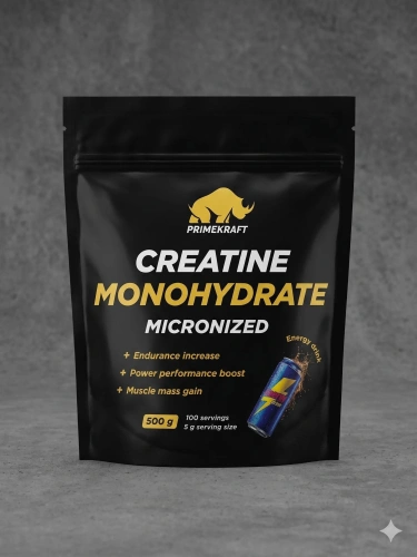 купить Креатин моногидрат Creatine Monohydrate со вкусом Энергетик, дойпак 500 г