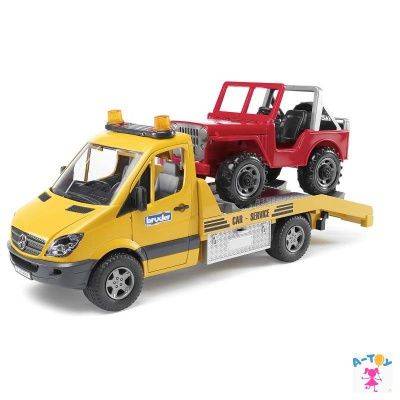 купить Bruder MB Sprinter Эвакуатор с внедорожником (с модулем звука и света)