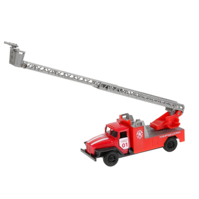 купить Машинка коллекционная металлическая ТехноПарк Урал пожарная, 12 см, инерционная, в коробке