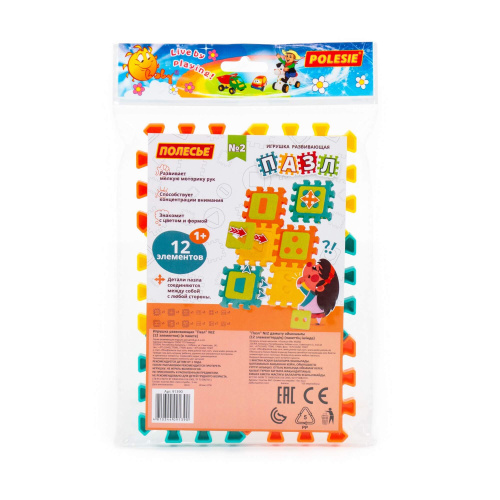 купить Полесье, Игрушка развивающая "Пазл" №2 (12 элементов) (в пакете), 91390
