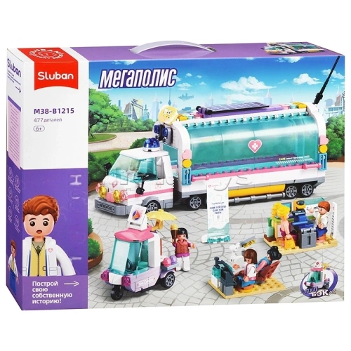 купить Конструктор Sluban "Мобильный медицинский пункт" (477 дет), M38-B1215