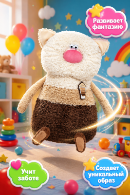 купить Budi Basa, Игрушка мягконабивная Кофейные коты Мокко