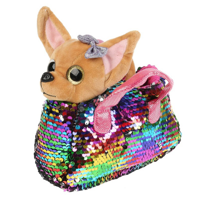 купить Мой питомец, Мягкая игрушка Чихуахуа в сумочке мультиколор, CT181022-19B
