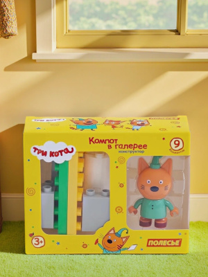 купить Конструктор Полесье "Макси" - "Три кота. Компот в галерее", 9 эл.