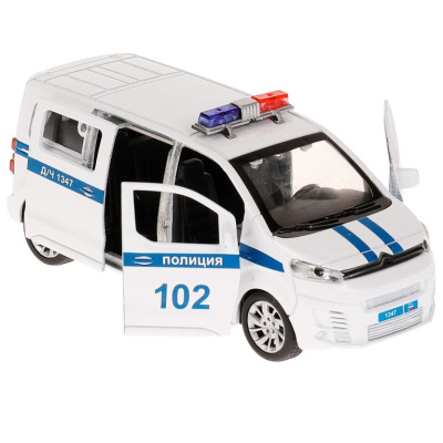 купить Технопарк Машина металлическая Citroen Spacetourer Полиция белый 12 см