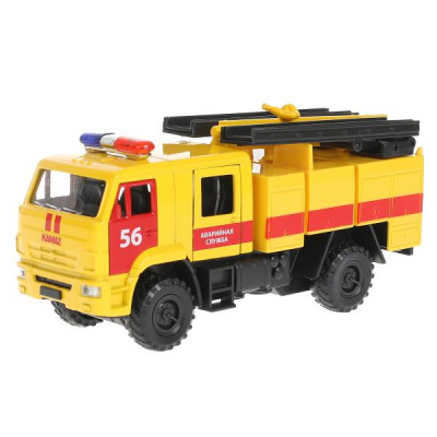 купить Технопарк Машинка аварийной службы Камаз, 15 см, KAM43502-15EM-YE