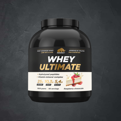 купить Протеин Prime Kraft Whey Ultimate со вкусом «Малиновый чизкейк», банка 1800г