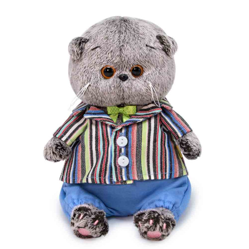 купить Мягкая игрушка Basik&Co Кот Басик BABY в полосатом пиджаке