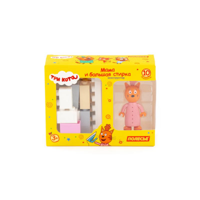 купить Конструктор Полесье "Макси" - "Три кота. Мама и большая стирка", 10 эл.