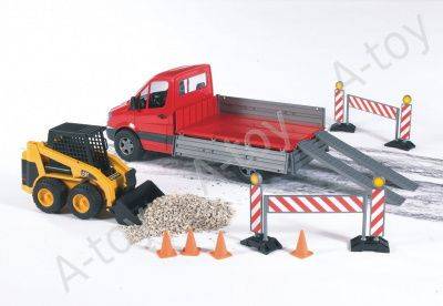 купить MB Sprinter грузовик с погрузчиком CAT и набором дор. знаков (подходит модуль со звуком и светом Н"