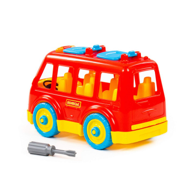 купить Полесье, Конструктор-транспорт "Автобус" (26 элементов) (в сеточке), 71248