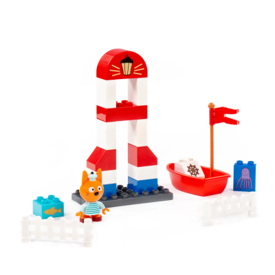 купить Конструктор Полесье "Макси" - "Три кота. Коржик и маяк", 23 эл.