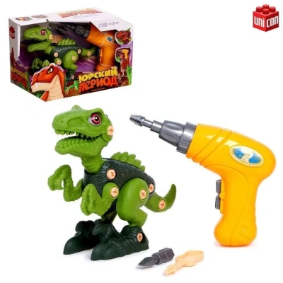 купить Конструктор винтовой "Велоцираптор", с электрическим шуруповёртом  5082375