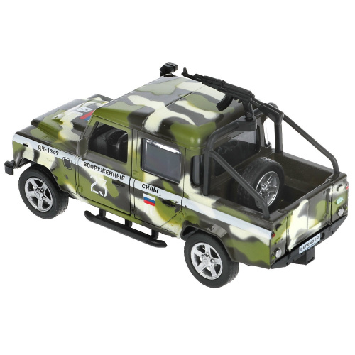 купить Технопарк, Машина металлическая - LAND ROVER DEFENDER PICКUP КАМУФЛЯЖ (12 см, свет-звук), DEFPICKUP-12SLMIL-ARMGN