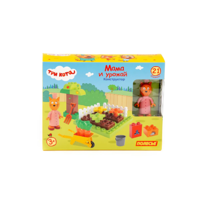 купить Конструктор Полесье "Макси" - "Три кота. Мама и урожай", 21 эл.