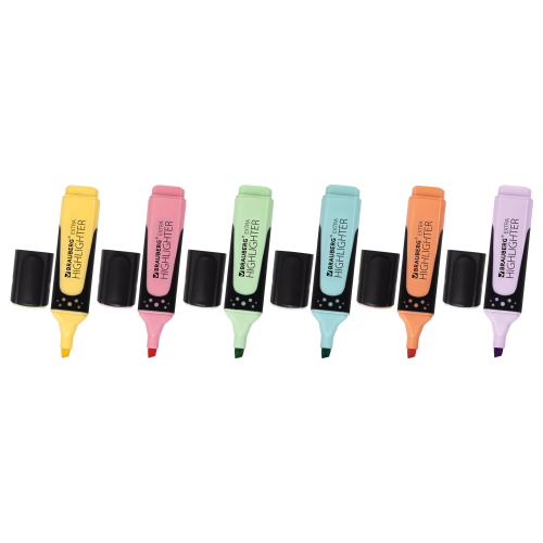 купить Набор текстовыделителей BRAUBERG 6 шт, АССОРТИ, "EXTRA PASTEL"