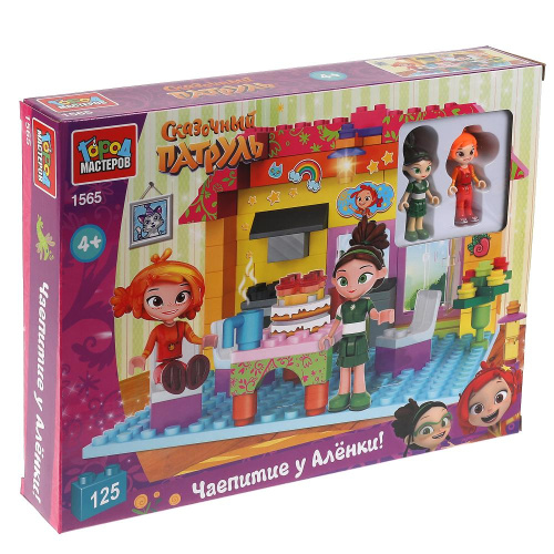 купить Город мастеров, Конструктор Сказочный патруль, чаепитие Аленка и Маша (125 деталей), 1565-AA