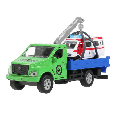 купить Набор машин Технопарк - ГАЗ Газон Next - эвакуатор и Скорая помощь, инерционный