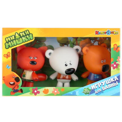 купить Капитошка, Игрушка пластизоль для ванны Ми-ми-мишки 3шт Лисичка, Тучка, Кеша 10см, STM3-MIMI