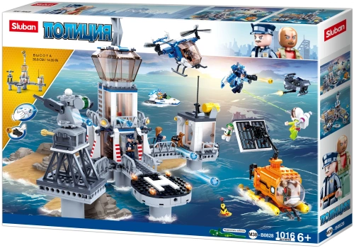 купить Конструктор SLUBAN Полицейский участок 1016деталей M38-B0828