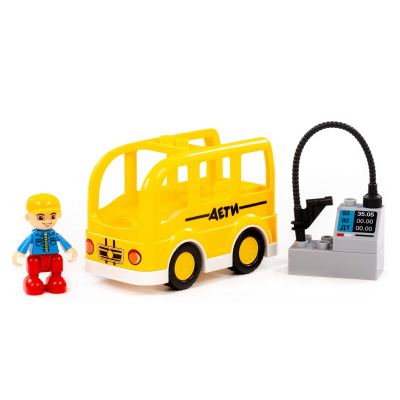 купить Конструктор Макси, Полесье - "Школьный автобус", 6 элементов, 10807