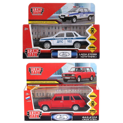 купить Набор металлических машинок Технопарк Lada-21099 и ВАЗ-2104