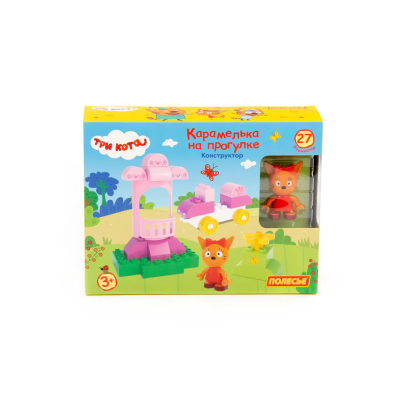 купить Конструктор Полесье "Макси" - "Три кота. Карамелька на прогулке", 27 эл.