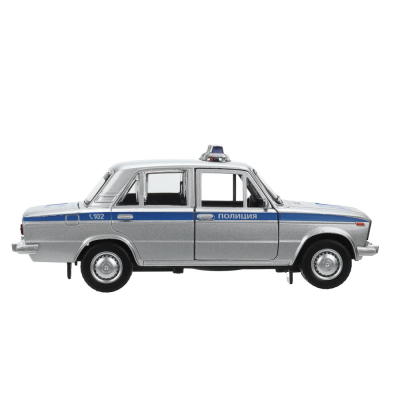 купить Машинка металлическая инерционая  LADA ВАЗ-2106 ,ПОЛИЦИЯ, 13 см, серебряная