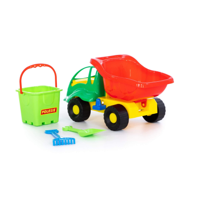 купить Набор №56: "Муравей", автомобиль-самосвал, ведро-крепость, лопатка малая №3, грабельки  малые №3