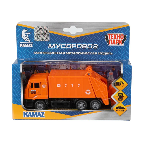 купить Машинка металлическая инерционная Технопарк KAMAZ МУСОРОВОЗ, 12 см