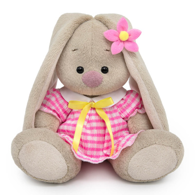 купить Мягкая игрушка Budi Basa, Зайка Ми в платье из жатой ткани (малыш)